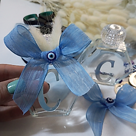 Gümüş -Gold Simli Kolanyalı Cam Şişe Düğün Nişan Nikah Kına Sünnet Bride to be Hediyelikler Hediyelik