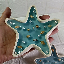 Beton Deniz Yıldızı ve Salyangoz Jel Mum Ev Dekorasyon Hediyelik