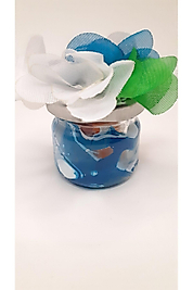 Mavi Cam Kavanozlu Bebek Mevlüd-i Dogumgünü Yenidoğan Sünnet Hediyelik