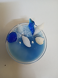 Mavi Renkli Deniz Konseptli Dekoratif Mum