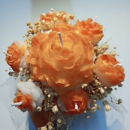 Kişiye Özel Turuncu Renkli Box Candle Hediyelik Mum