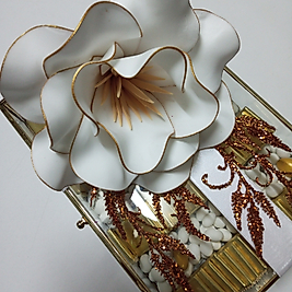 Gold Renkli Cam Kutulu Kız İsteme Çikolatası