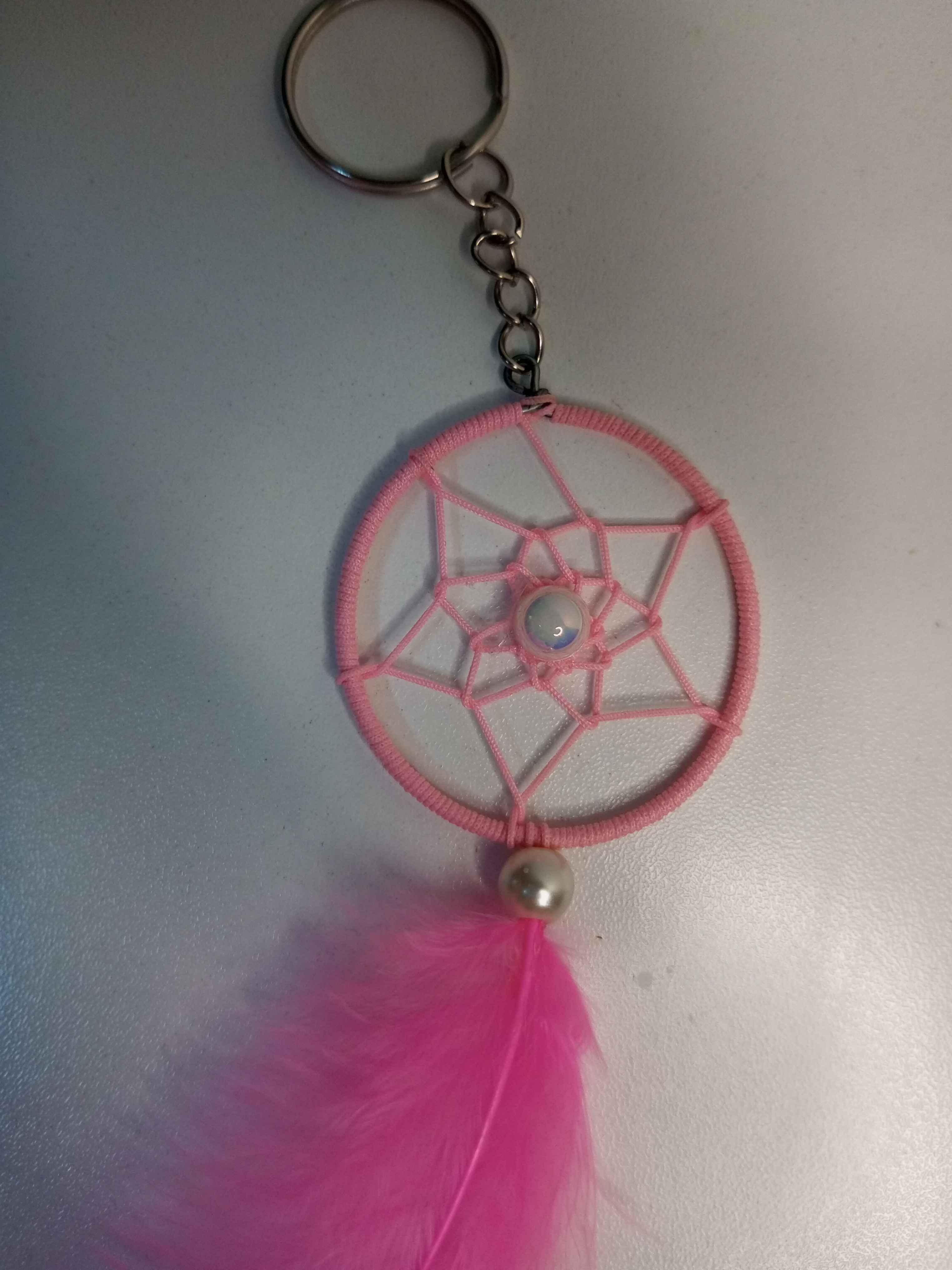 25 Adet Pembe İncili Dreamcather Babyshower Yenidoğan Bebek Mevlüd-i Dogumgünü Anahtarlık