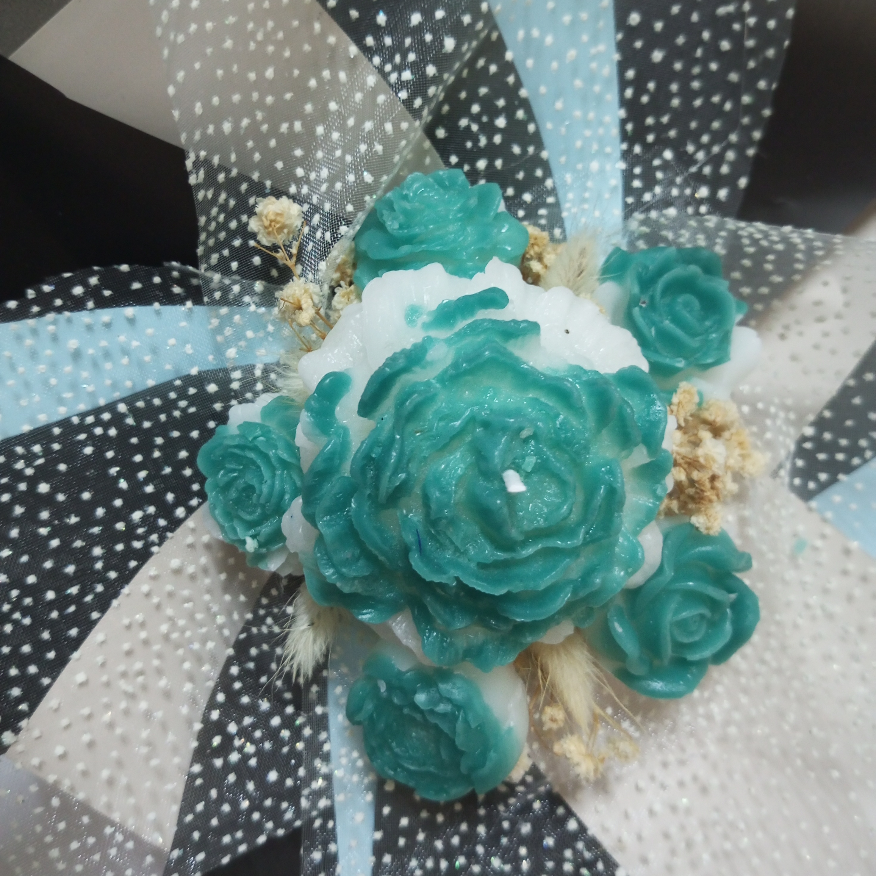 Kişiye Özel Yeşil Renkli Şakayık Kutu Mum (Box Candle)Hediyelik