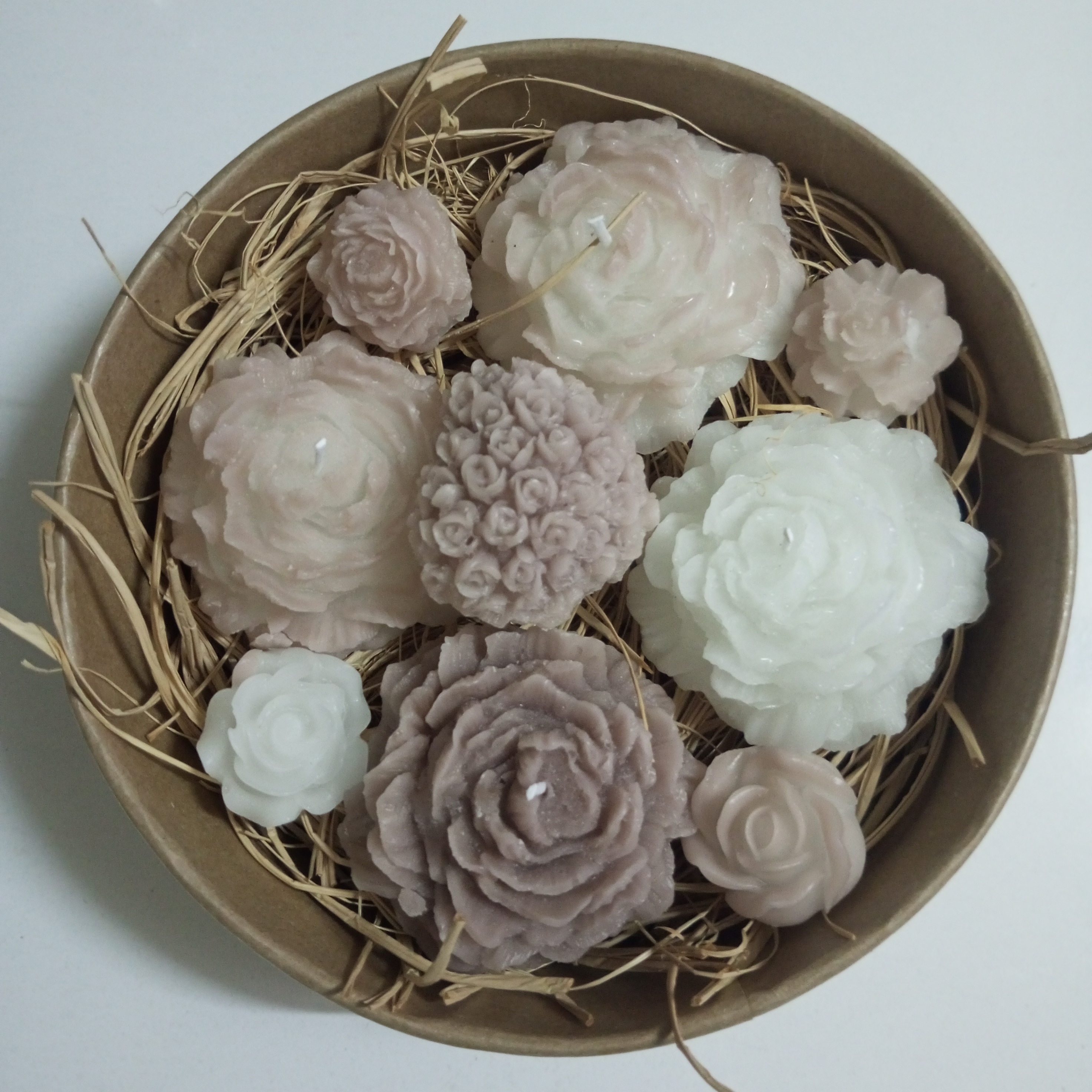 Kraft Kutulu Tütsülük Çicek Mum Hediyelik