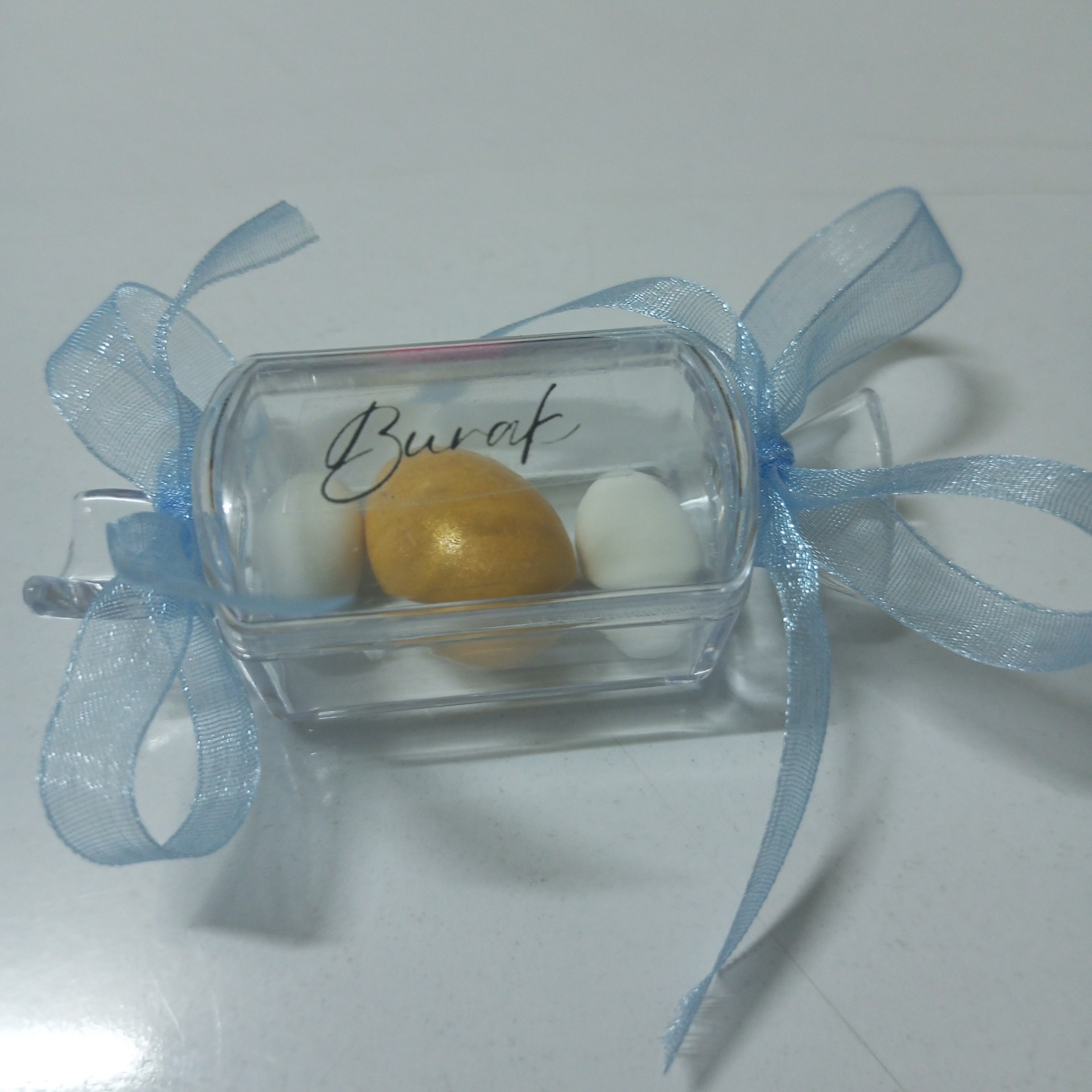 Bebek Mevlüd-i Yenidoğan Dogumgünü Sünnet için Badem Şekerli Şekerlik Hediyelik