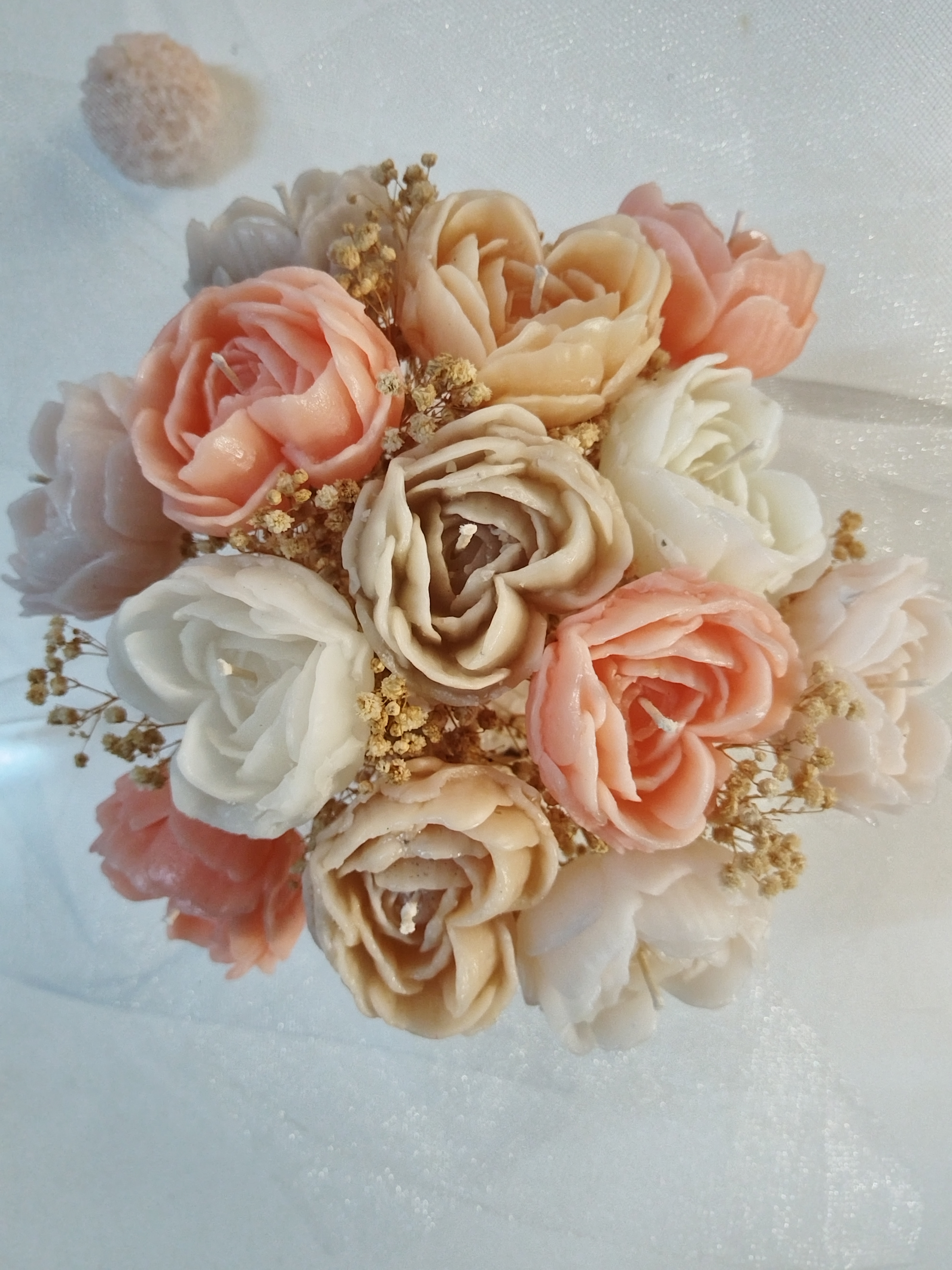 Kalp Çiçekli Mum Buket Hediyelik Doğum Günü - Anneleri Günü -Evlilik Yıldönümü - After Party - Sevgililer günü - Öğretmenler Günü