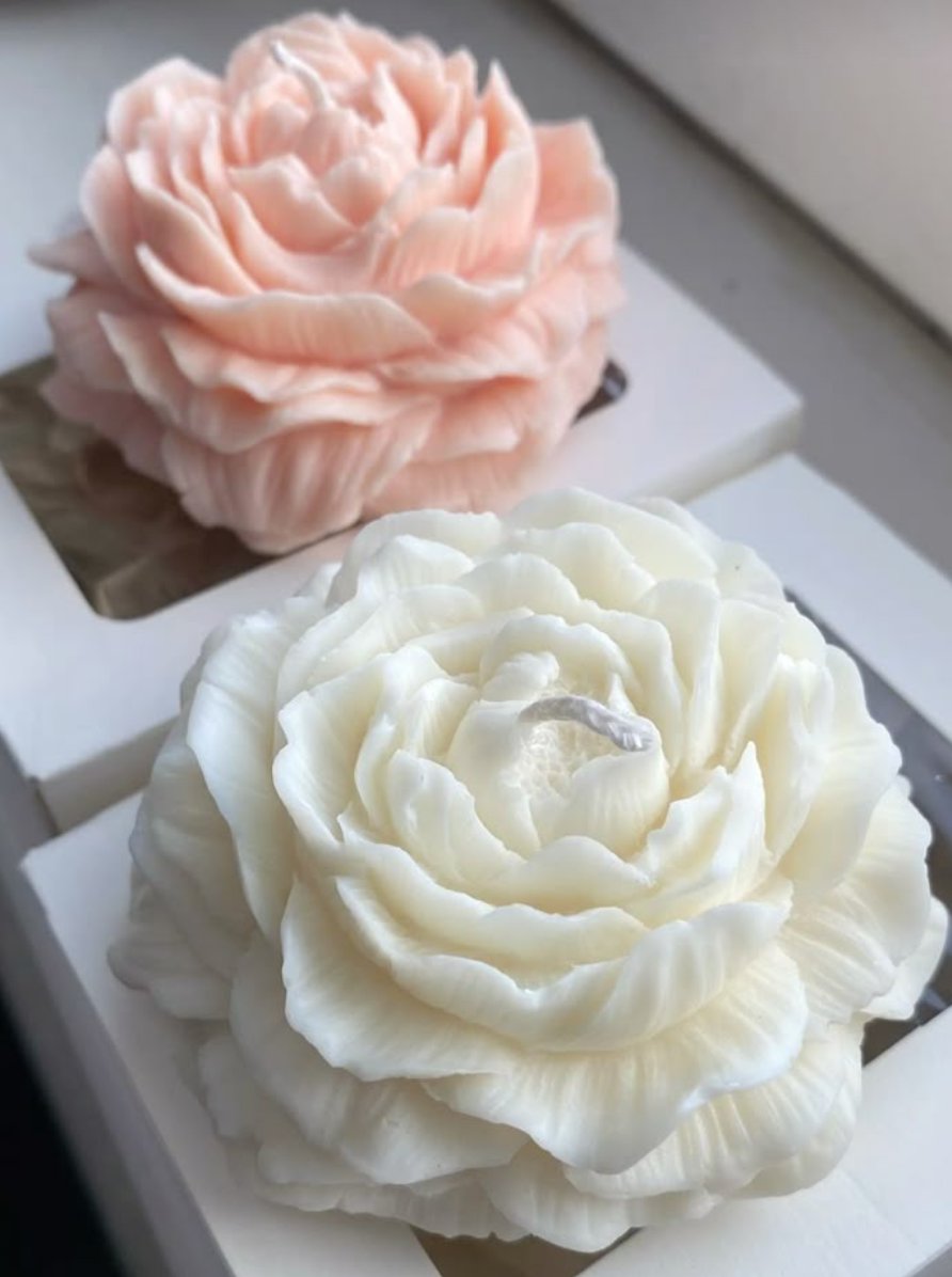 Şakayık Mumlu Beyaz Kutulu Düğün Nişan Nikah Kına Sünnet Bride to be Hediyelik