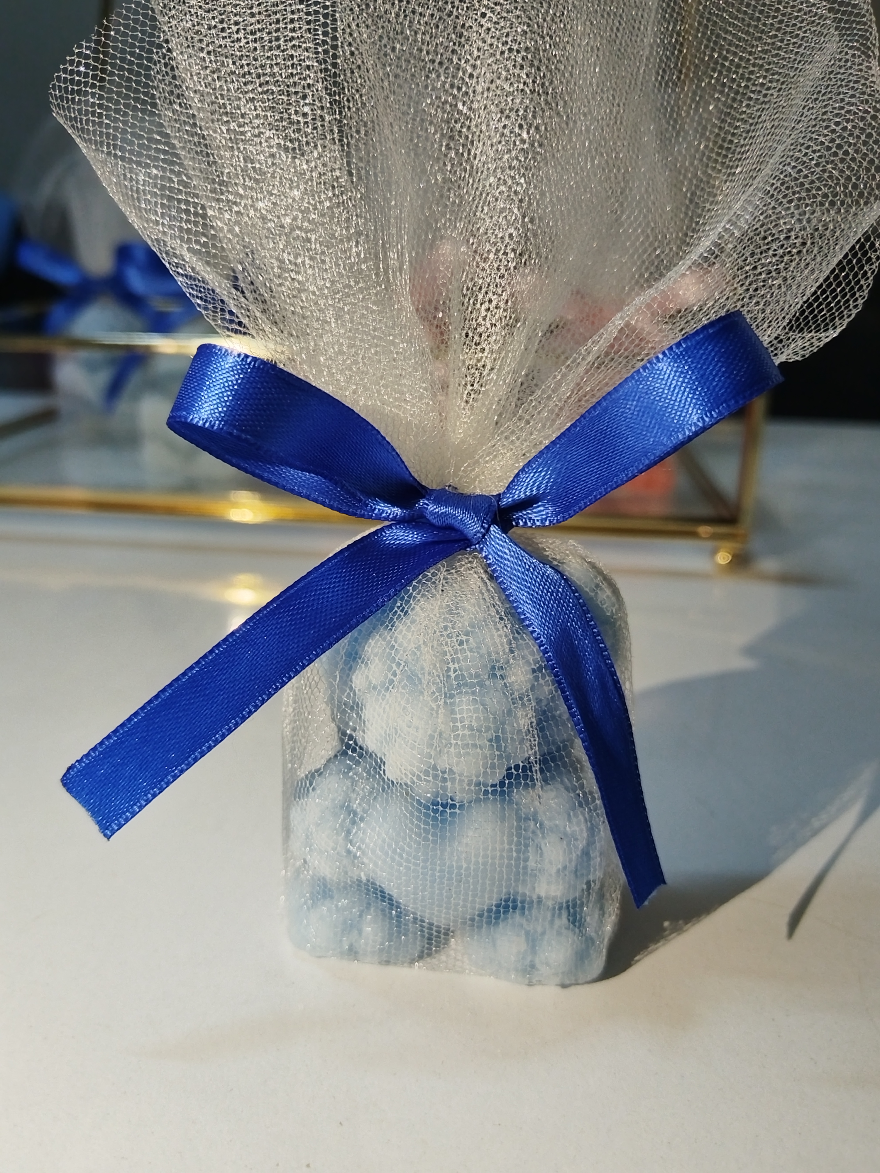 Pembe - Mavi Ayıcıklı Mum Babyshower -Bebek Mevlüd-i -Yenidoğan - Sünnet Hediyelik