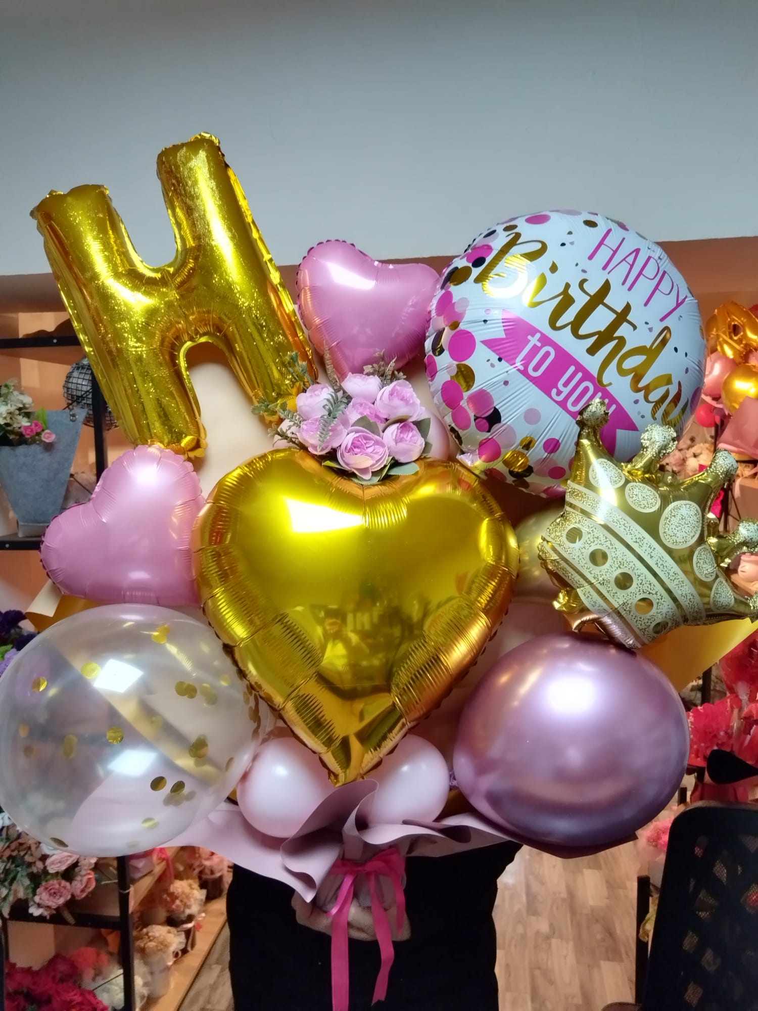 1 Metrelik Doğum Günü El Balon Buket
