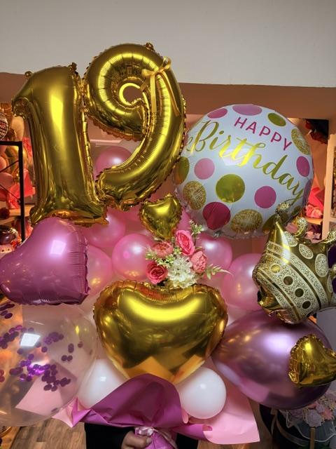 1 Metrelik Doğum Günü El Balon Buket